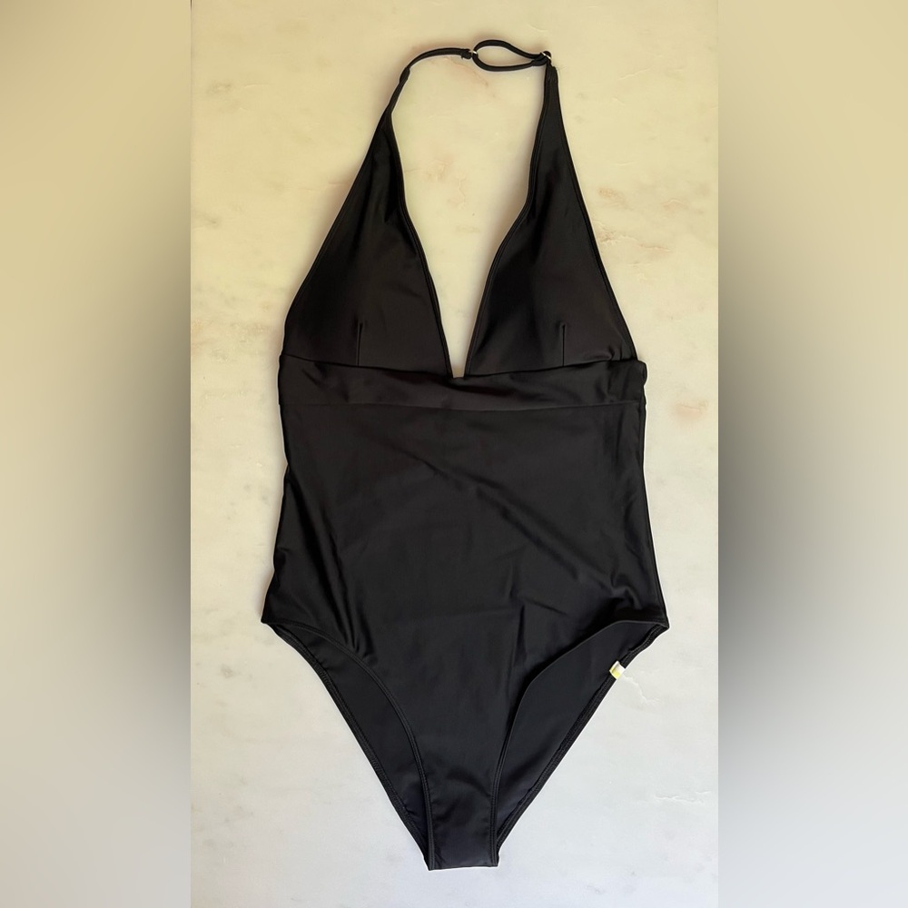 Summersalt Halter Style V-Neck Plunge One Piece Swimsuit size 10 NWOT